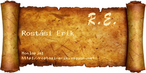Rostási Erik névjegykártya